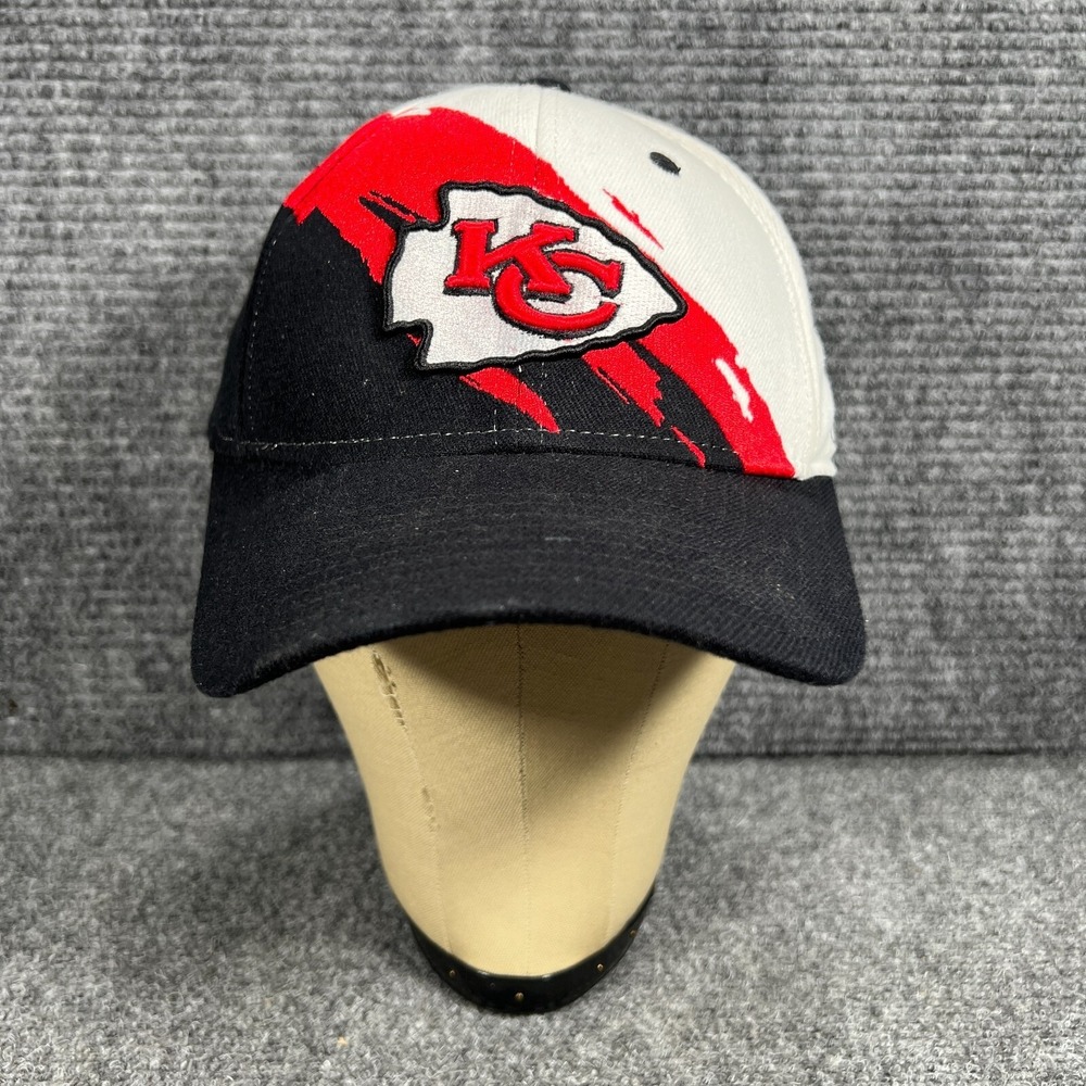 Vintage Kansas City Chiefs Hat Cap Reebok Mens OSFM Black Red White NFL Football